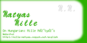 matyas mille business card